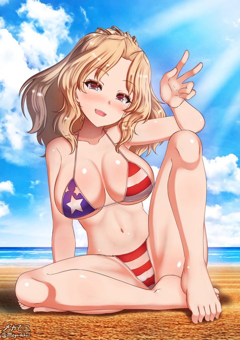 お題「ケイ」

せっかく夏ですから、星条旗ビキニのケイを描かないと😤 ! 