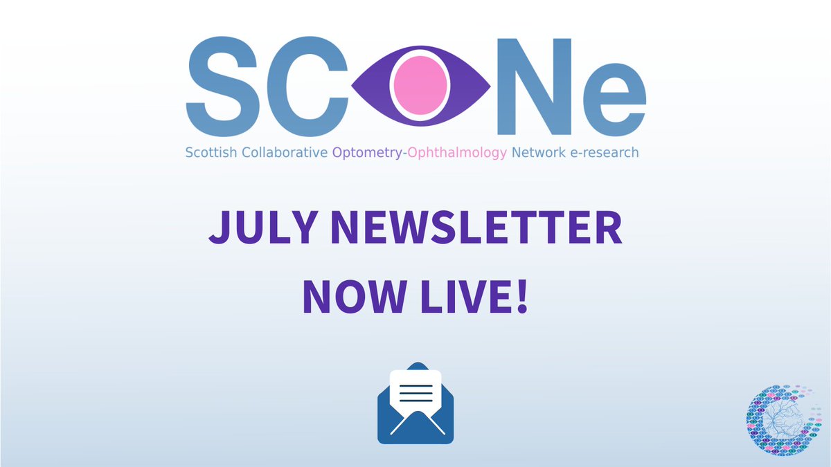 📰 Our July newsletter has just gone live and features views from optometrists and sight loss charities and an update on some of the exciting milestones that SCONe has achieved so far! 

Read the July newsletter at: shorturl.at/gkr28