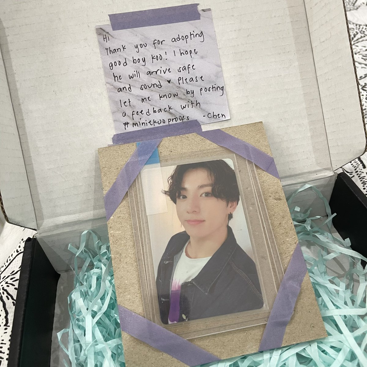 bnmpacific's tweet photo. didn’t plan to start looking for this again moreover didn’t expect i’d find a good price and get it so soon all on my birth month, but here we are and here it is, like an early bday gift — my dream koo pc 🥹💙 and so prettily packed.

thank you, @miniekoocart! #miniekooproofs https://t.co/FSVNTWDSrQ