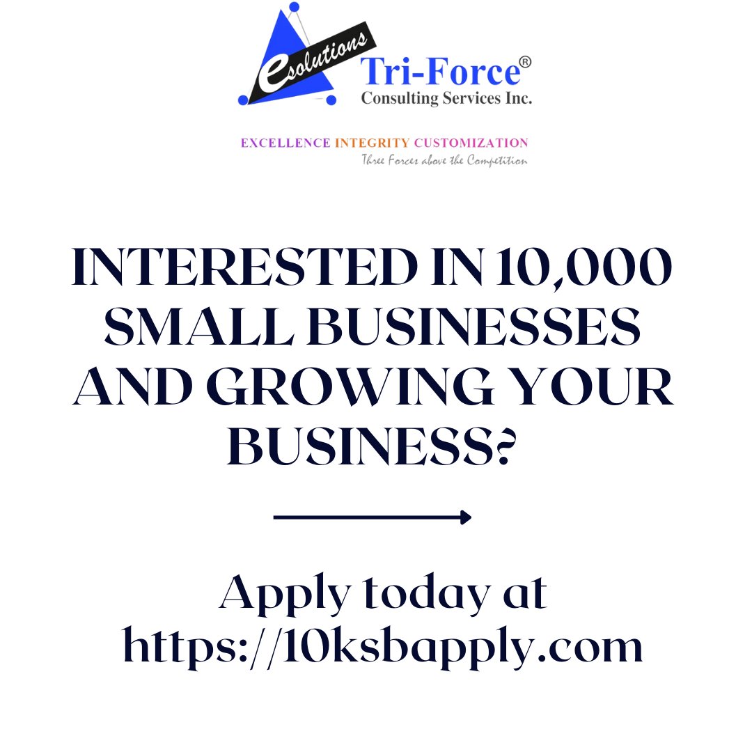 triforceinc's tweet photo. Small Business Owners - interested in learning more about 10,000 Small Businesses and taking your business to the next level?
Apply today at https://t.co/If62rYf8I8
Manish Gorawala, CEO of Tri-Force Consulting Services, Inc. https://t.co/jBrVjAqhyB
#MakeBigSmall https://t.co/erpuxhGqhA