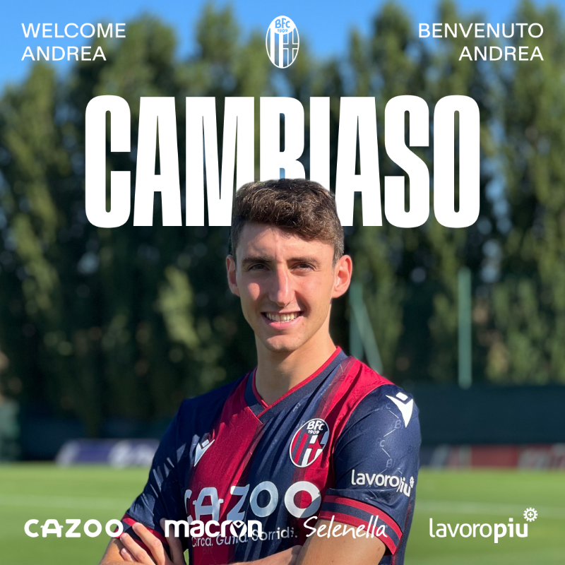 Bolognafc1909's tweet photo. ✍️ | 𝐔𝐅𝐅𝐈𝐂𝐈𝐀𝐋𝐄

#Cambiaso è un nuovo giocatore del Bologna ❤���💙

𝗕𝗲𝗻𝘃𝗲𝗻𝘂𝘁𝗼 𝗔𝗻𝗱𝗿𝗲𝗮 🤗

#ForzaBFC #WeAreOne