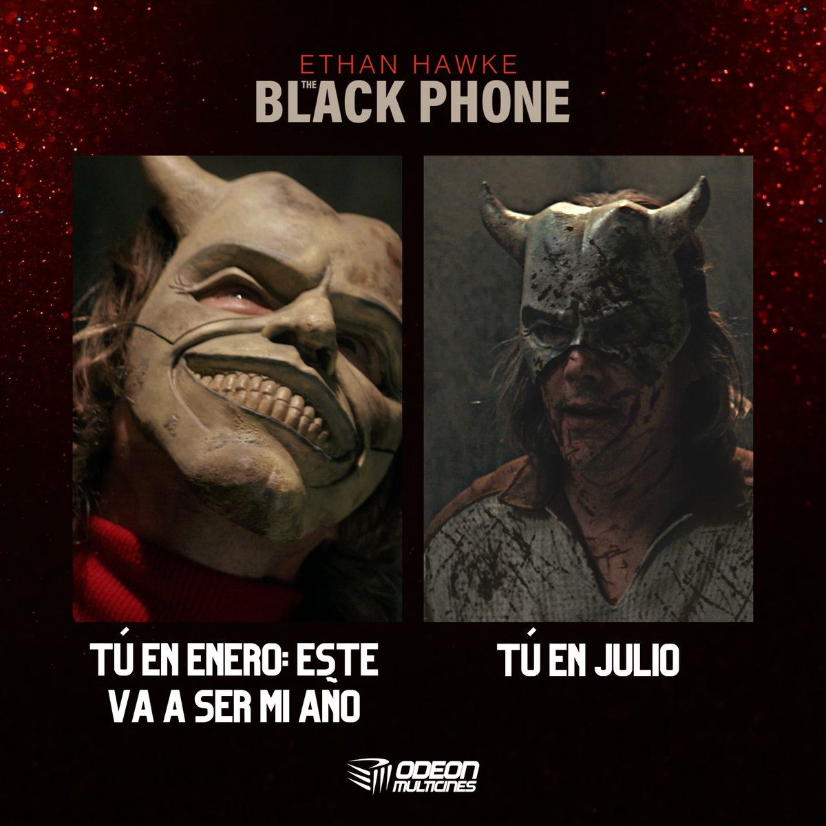 OdeonMulticines's tweet photo. Ser un asesino puede llegar a ser muy cansado... 😓Y si no, que se lo digan #EthanHawke en su papel en #BlackPhone
Y tú, ¿también estás así en julio creyendo que iba a ser tu año?🤣
#fimls #movies #meme #memesenespañol #horror #terror https://t.co/TD4XfMYsSN