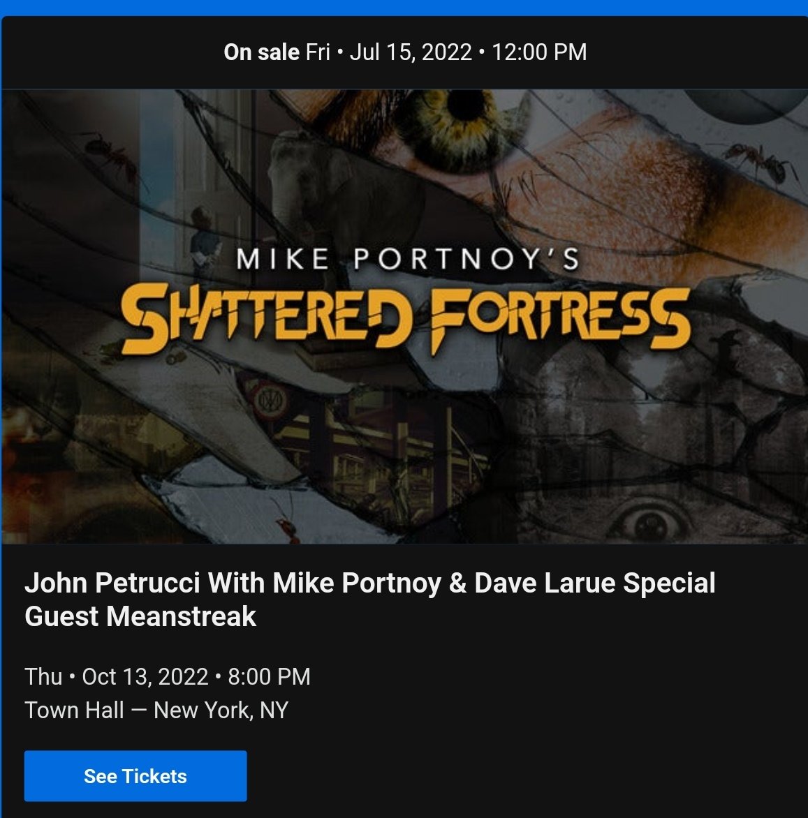 Hey <a href="/MikePortnoy/">Mike Portnoy 🤘</a> I think <a href="/Ticketmaster/">Ticketmaster</a> is a little confused.