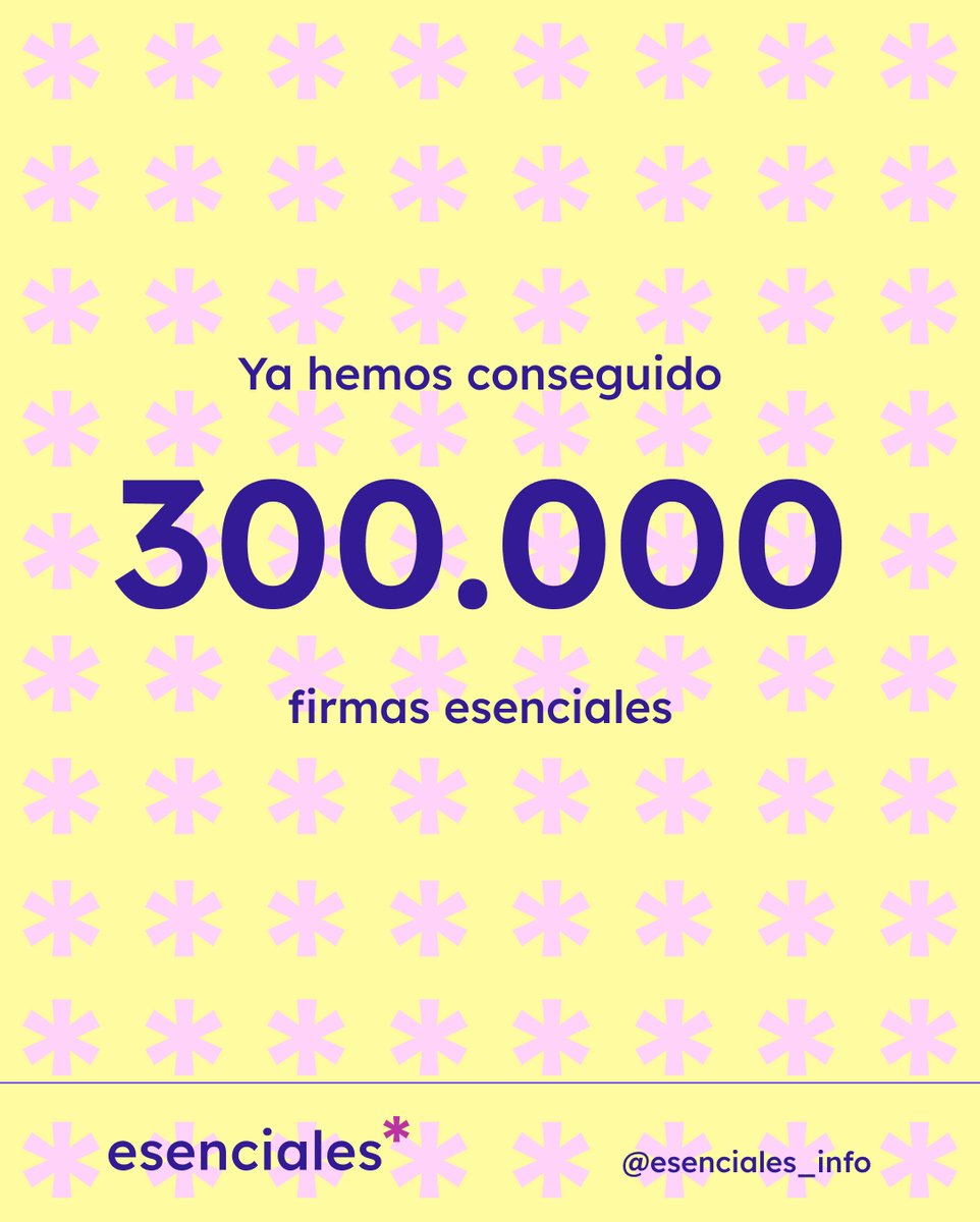 💥¡¡Tenemos grandes noticias!!💥
HEMOS SUPERADO LAS 300.000 FIRMAS