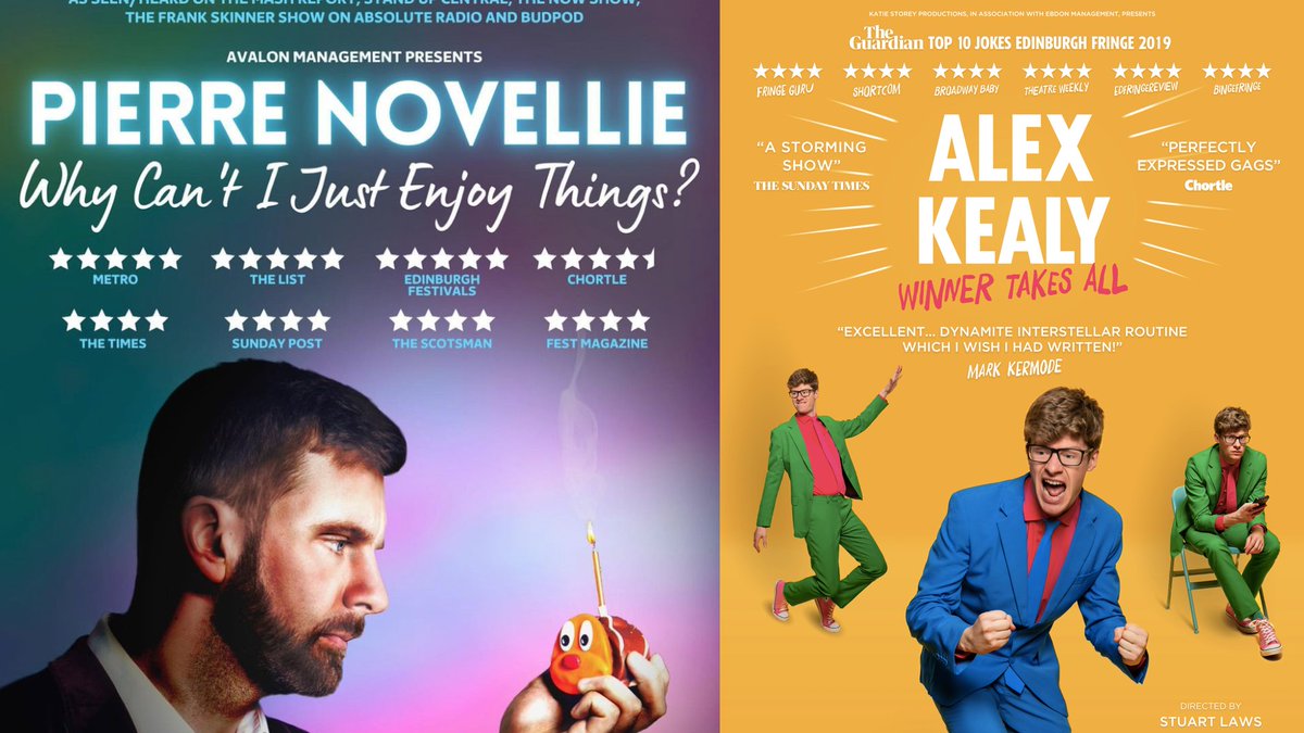 TheComedyGrotto's tweet photo. Under a fortnight until a couple of great Edinburgh previews from @pierrenovellie and @alexkealy at @TheSekforde! Tickets just £5, get 'em here: https://t.co/7LJ6LyfZO8 https://t.co/9MB8ZXyjDx