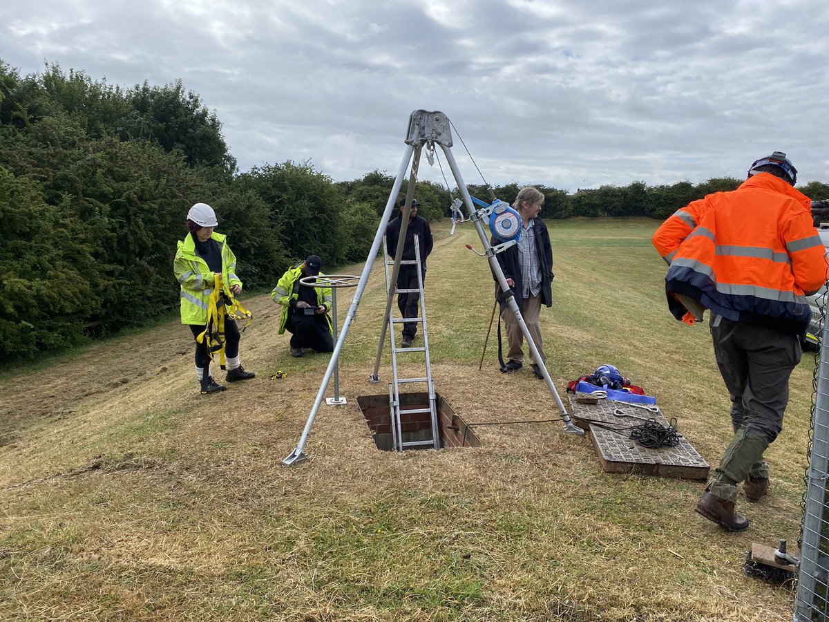 markchapmanEA's tweet photo. Out with the AP Team at #Burstwick #Reservoir 1st independent S10 inspection since the #dam was constructed. This involved checking the culverts under the dam to ensure there were no blockages or defects that could cause #flooding https://t.co/w0UPWztqxX