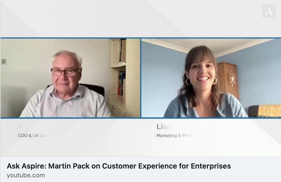 aspireccs's tweet image. It&apos;s time for the next #AskAspire Q&amp;amp;A, with Aspire&apos;s COO &amp;amp; UK General Manager, Martin Pack. Discover the biggest obstacles enterprises face when it comes to upping their #CX game and why its important to understand how you&apos;re performing against your peers: lnkd.in/etXcprRw