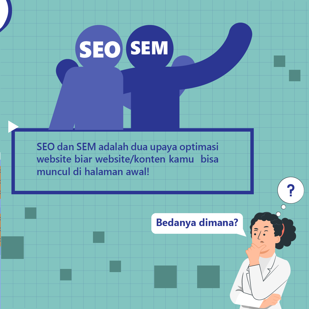 thehatch_id's tweet photo. Sst, SEO dan SEM jawabannya! Dua strategi marketing ini berpengaruh besar dalam hasil pencarian saat kita ketik keywords di search engine, lho! https://t.co/q389LMIpvG