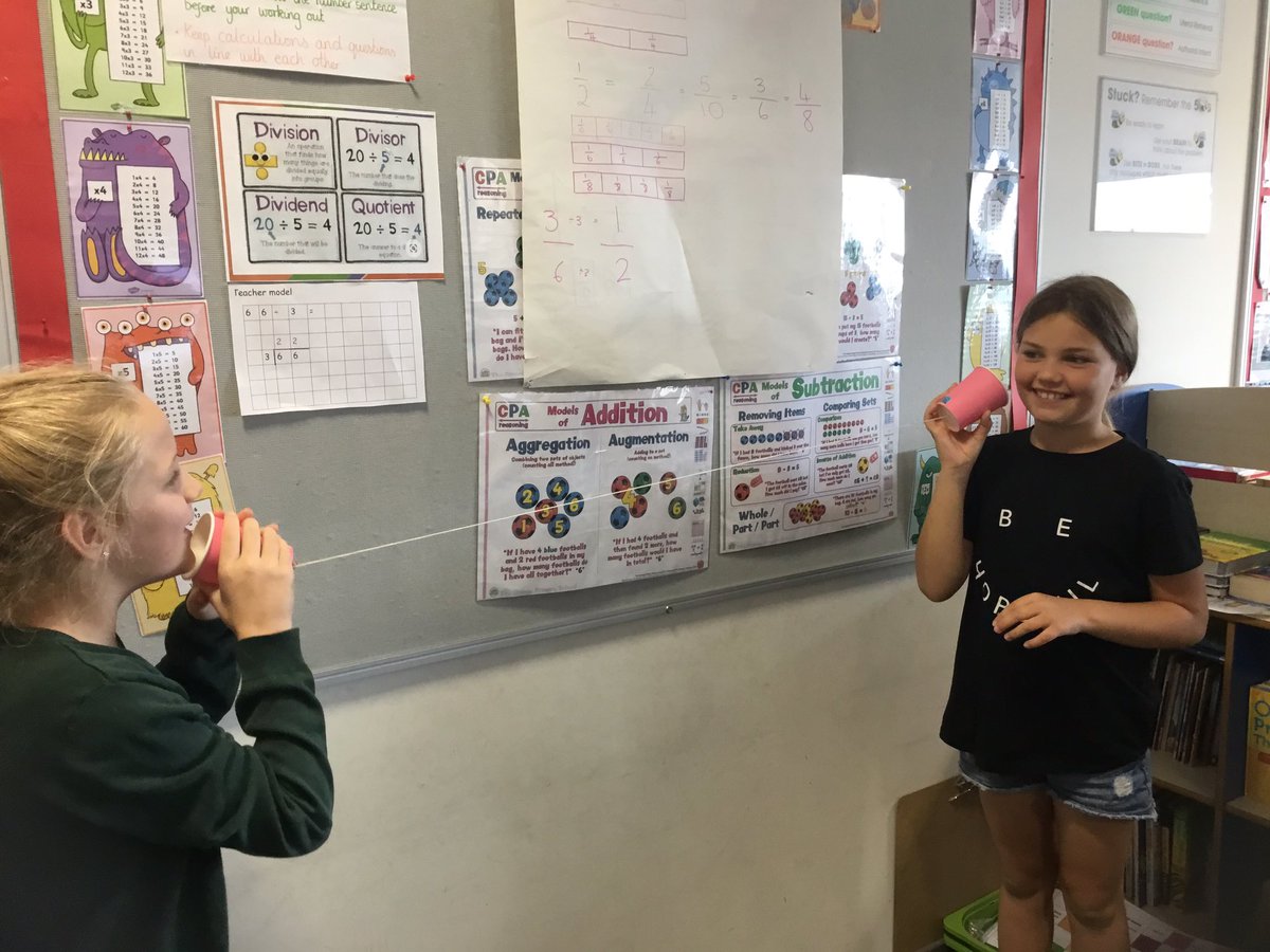 TGPS_NorthLincs's tweet photo. Year 4 have been learning about sound and how it travels through vibrations. Today they have made their own string telephone and weβre looking at how it transmits the sound of their voice over a distance. #TGPSJr #TGPSscience https://t.co/7876NGs7dA