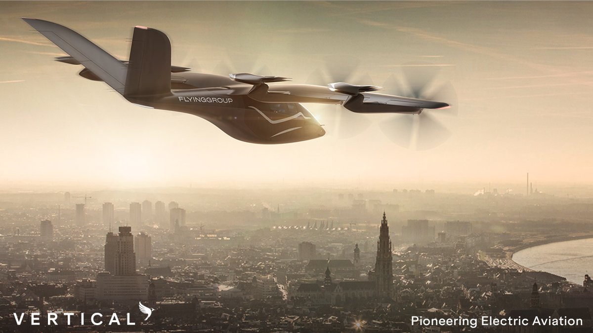 VerticalAero's tweet photo. We are thrilled to announce a pre-order of 50 VX4 aircraft from @FLYINGGROUP, one of Europe’s leading jet operators. This increases our #eVTOL pre-order book up to 1,400 aircrafts and expands our customer base into the business aviation market. Read more: https://t.co/ieqrCserJQ https://t.co/XCmTvZxjIJ