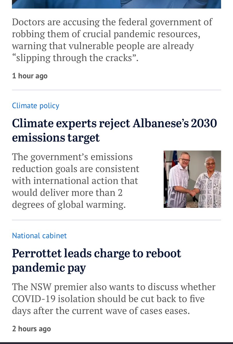 HeyAraleC's tweet photo. Costello manipulative narrative:
+ Fed govt disappointing covid response (no sympathy here)
+ ⚠️ NSW Premier is leading the right response, the responsible one 

The election campaign has started. Column format for mobile site is such a good way to reveal their goal. https://t.co/zfi3ebB7ig