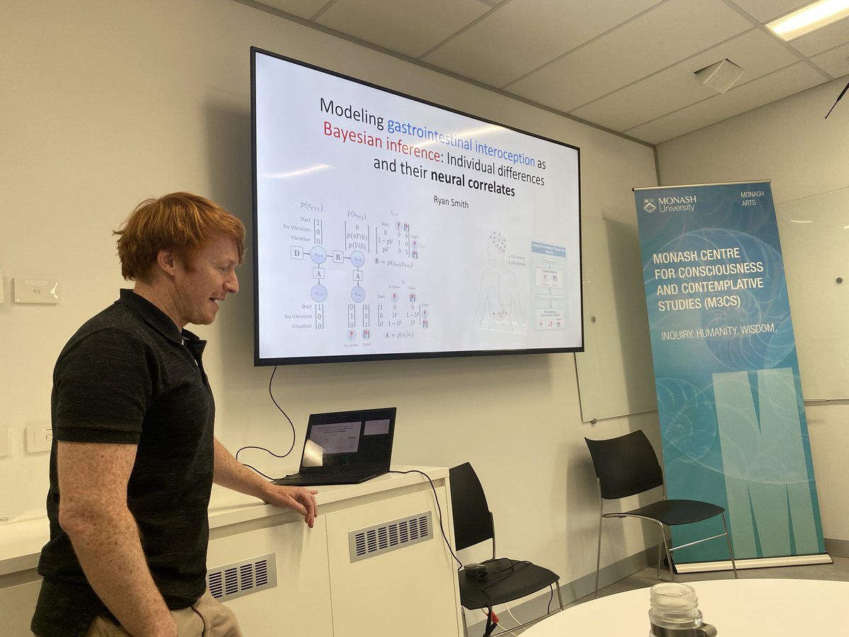 Thank you for an intellectually stimulating day @chrisjackwhyte and <a href="/RyanSmith_LIBR/">Ryan Smith (@rssmith.bsky.social)</a> aka the active inference duo. Building the <a href="/Monash_M3CS/">Centre for Consciousness & Contemplative Studies</a> community and learning new techniques