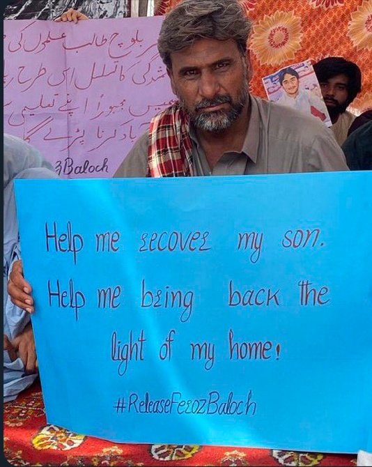 GullzadiC's tweet photo. Help me recover my son
Help me bring back the 
       Light of home
#ReleaseFerozBaloch 
#StopHarassingBalochStudents #SaveBalochStudents 
@ImaanZHazir @ https://t.co/fVNRzDlumq