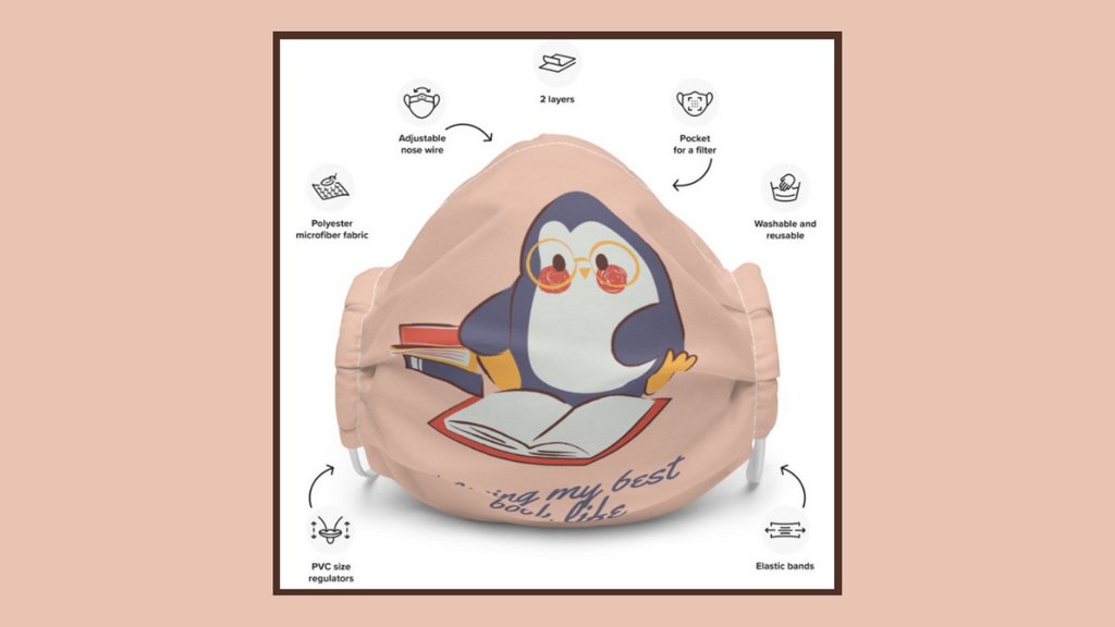 Everyone needs a good hashtag to describe their life, and living your best book life is one of many awesome things that describe you!! So, mask up and show the world your love for books with this super cute face mask.

#maskup #COVIDsafety #ibelieveinscience #stopthespread