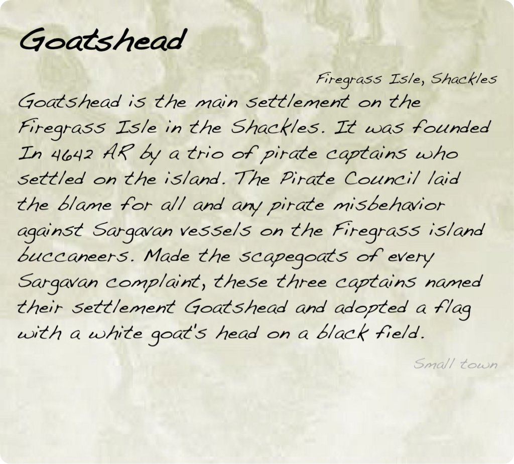 GolarionToday's tweet photo. Goatshead
https://t.co/ZD4DUHwLB3
#Goatshead #FiregrassIsle #Shackles #4642AR #PirateCouncil https://t.co/lA7PVselle