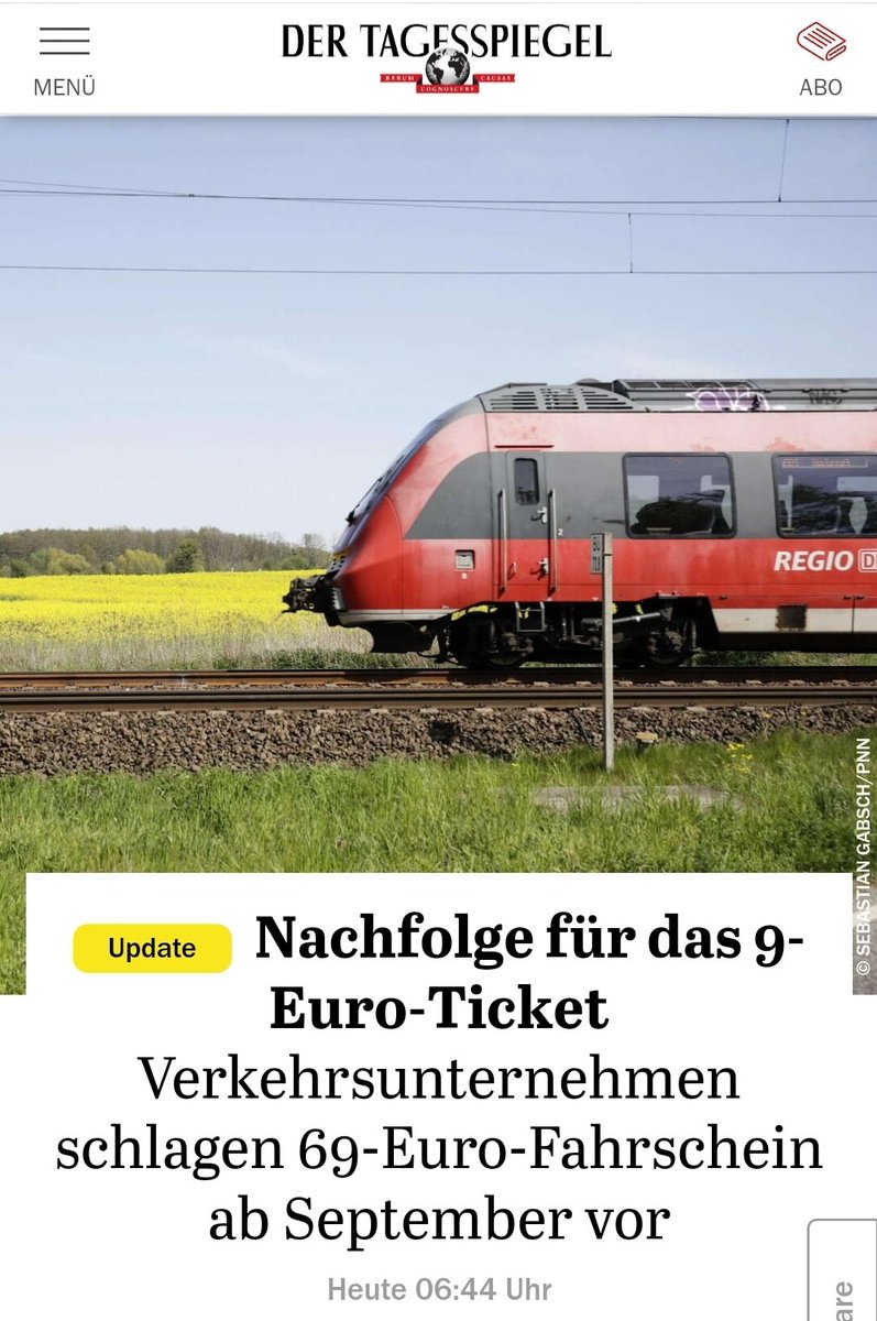 1. Klar ist: es braucht etwas nach dem #9EuroTicket. 

2. Der sinnvolle Preis liegt zw. 9 € &amp; 69 €. Bund &amp; Länder sollten sich verständigen, was ihnen Mobilität für alle &amp; Klimaschutz wert sind.

3. Ein bundesweites #Klimaticket sollte es auf jeden Fall sein. 

#69EuroTicket