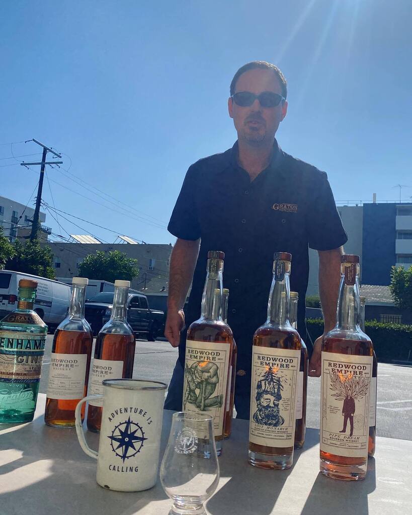 KLDavidOG's tweet photo. Mr. Duckhorn Master Distiller @redwoodempirewhiskey with the future in tow. Cask strength versions of the flag ship blends plus batch #2 of the lovely BIBs. Hopefully single barrels soon!!! @klwines #graintoglass #bottledinbond #craftwhiskey #sonoma https://t.co/uc953yRrfk https://t.co/YK2QkhWMol