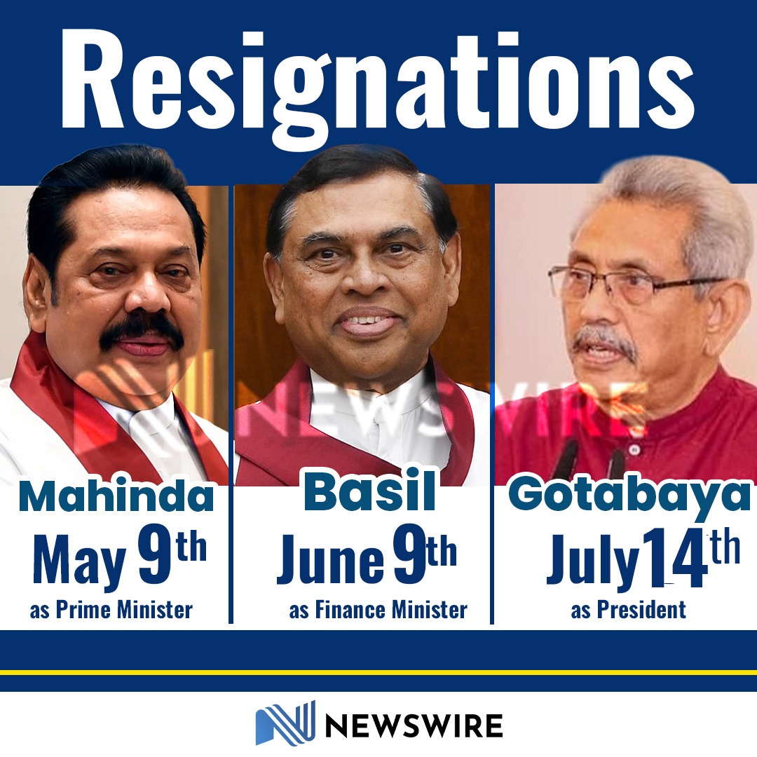 Rajapaksa family Resignations