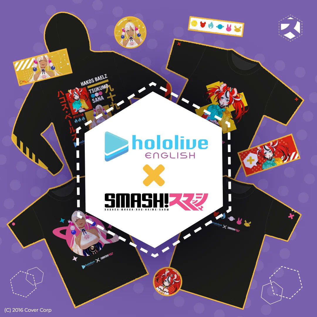 hololive English on Twitter "TsukumoSana and HakosBaelz collab merch
