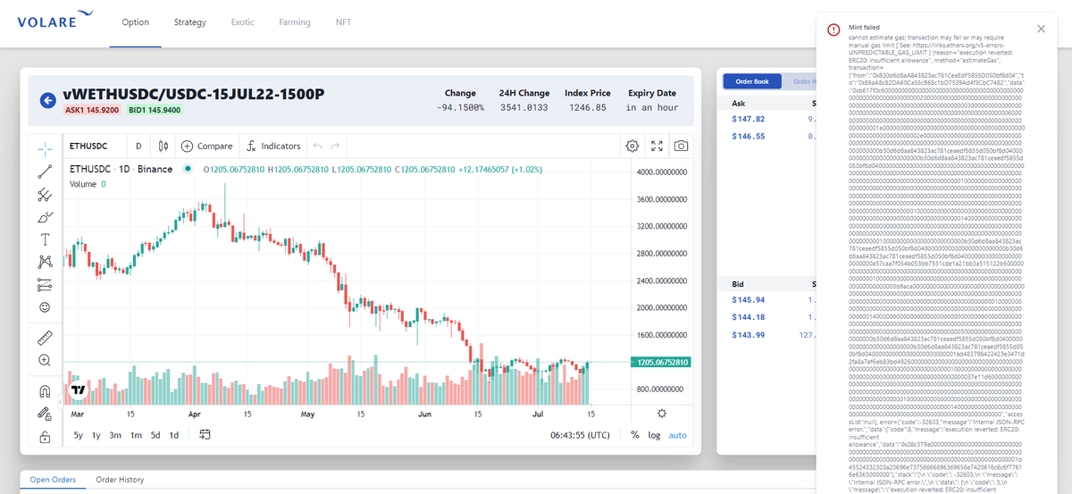 vssklv's tweet photo. @FinanceVolare 0xB30d6d8aA843823ac781CeaEdF5855D050bf8d04

an error occurred while opening a position (see screenshots)

the second time the transaction went through https://t.co/8UgXMDfvZR