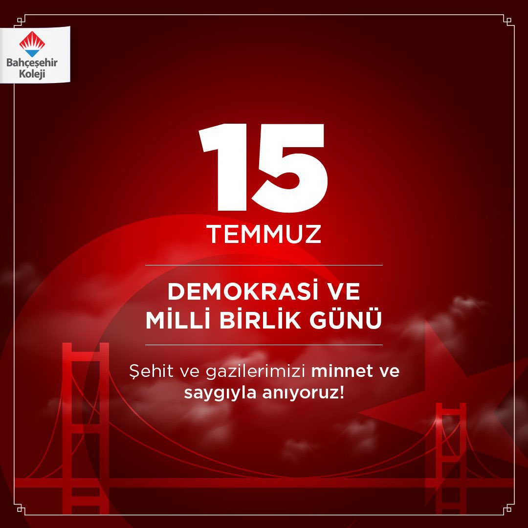 Şehit ve gazilerimizi minnet ve saygıyla anıyoruz.🇹🇷

#bahçeşehirkoleji
#15temmuz