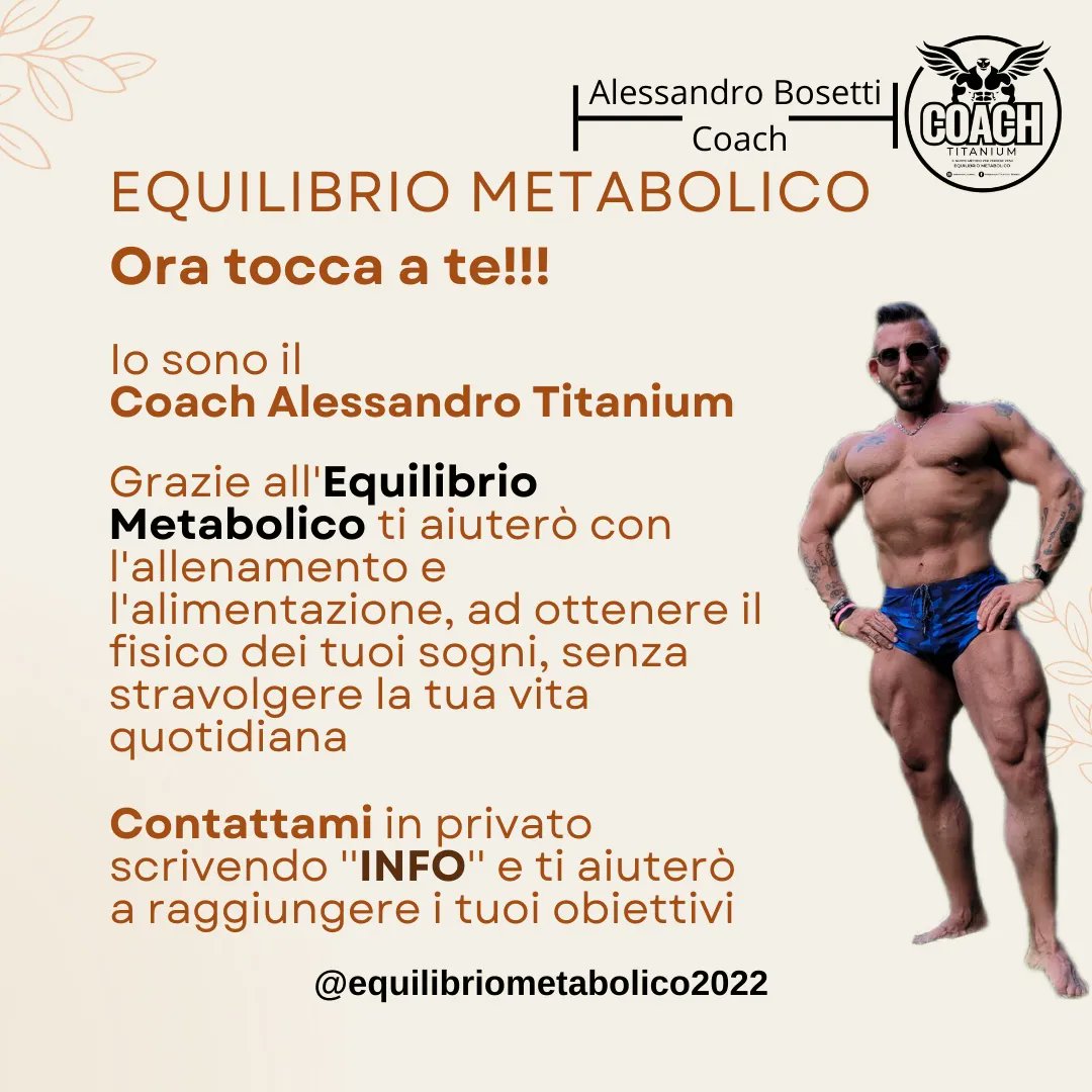 TitaniumBosetti's tweet photo. EQUILIBRIO METABOLICO 
#EQUILIBRIO #dieta #alimentazione #dimagrire #personaltrainer

Visita il profilo instagram alessandro_bosetti_ 

https://t.co/1ICSv8RvCZ https://t.co/H8diPhqmOy