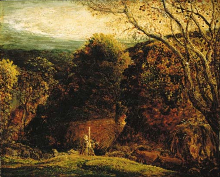#OTD 1824 Palmer writes in his sketchbook “Seen in Midsummer 15th July 9o’clock p.m. At that time of twilight, when the azure behind a high spired turret was very cool but almost blueless, the chastened glow of the light tower against it was very beautiful” #SamuelPalmer