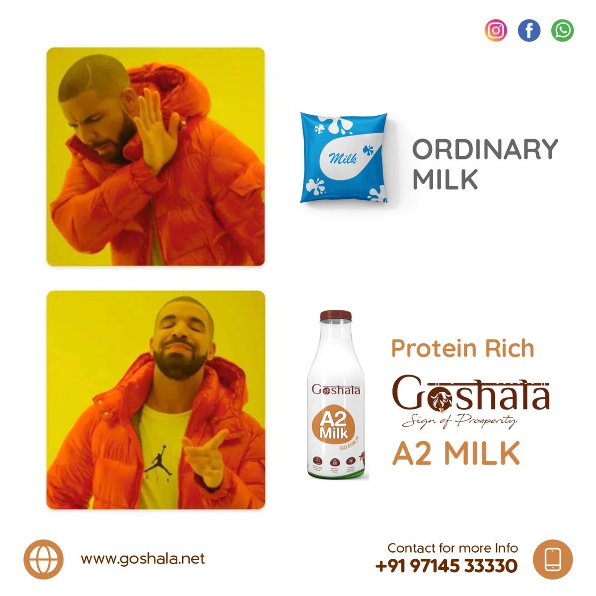 RadheDairy's tweet photo. Why to drink ordinary milk When you have Goshala's A2 milk
@goshala_a2dairy
Protein rich Goshala's fresh A2 Cow milk straight from our farm to your door step
#a2milk #a2 #a2milkindia #a2formeetoo #milk #goshala #dairyfarming #a2cow #a2ghee

https://t.co/LM2Yyng79j https://t.co/GfFmLBiPJO