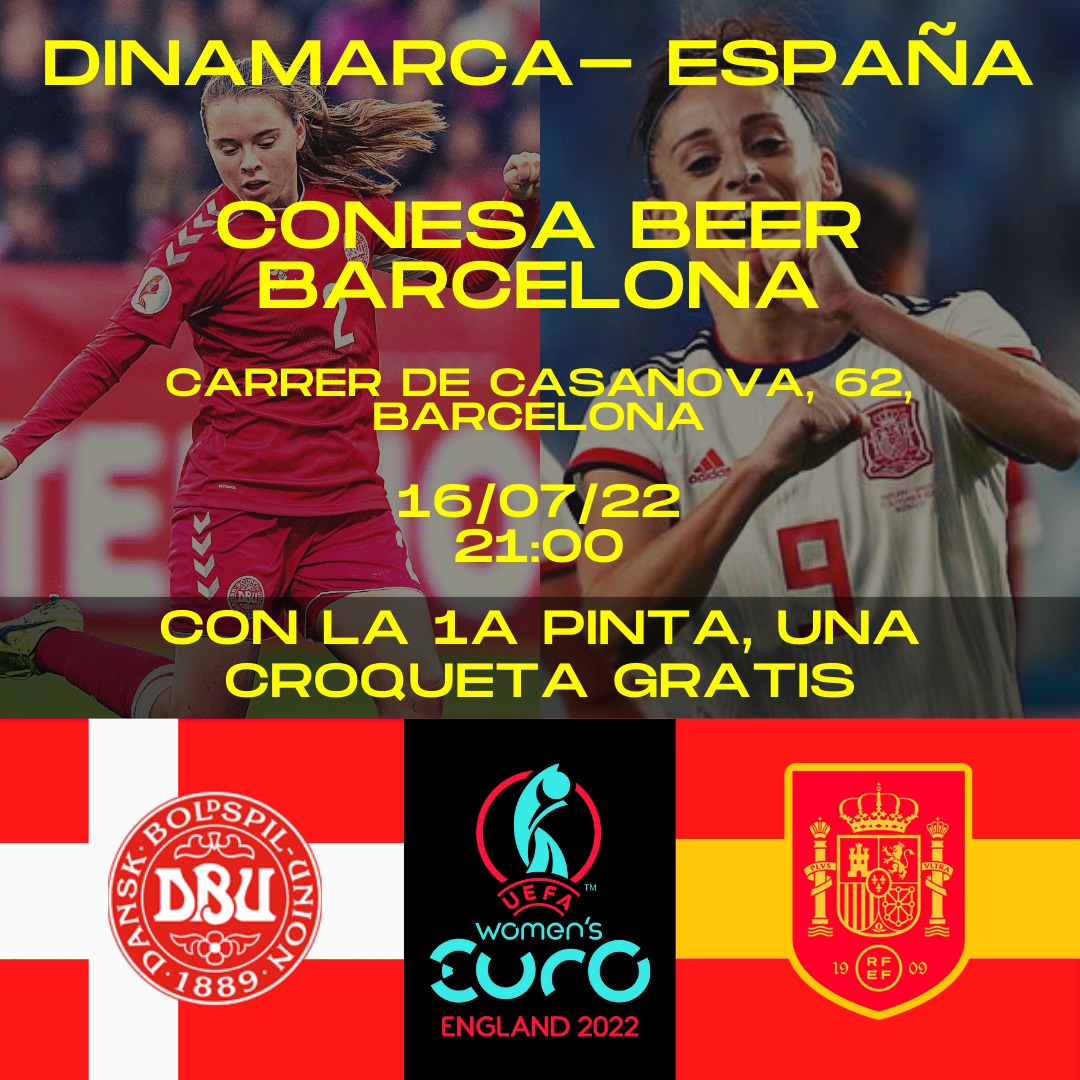 inxa_app's tweet photo. 🔴⚪️ DINAMARCA - ESPAÑA 🔴🟡

TODO O NADA

Ven mañana a las 21h⏰ al @ConesaBeerBar  (C/ Casanova, 62📌) para disfrutar del mejor ambiente.

¡Únete a nuestro canal de Telegram para estar al día de todas las novedades!
https://t.co/aNGIC6zTLM

#WEURO2022 

Comenta la jugada. https://t.co/XKfw6HdBUj