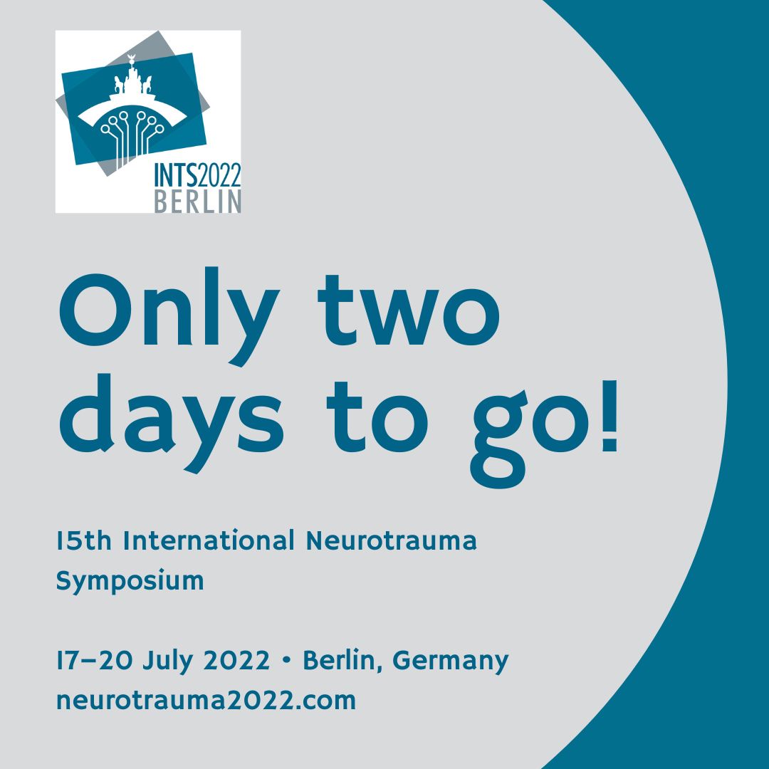 𝗢𝗻𝗹𝘆 𝘁𝘄𝗼 𝗺𝗼𝗿𝗲 𝗱𝗮𝘆𝘀, 𝘁𝗵𝗲𝗻 𝗶𝘁'𝘀 𝘀𝘁𝗮𝗿𝘁𝗶𝗻𝗴! 
We can not wait and are very much looking forward to meeting you all in Berlin! 
➡️Check out neurotrauma2022.com for the latest updates!

#neurotrauma #neurotrauma2022 #ints2022