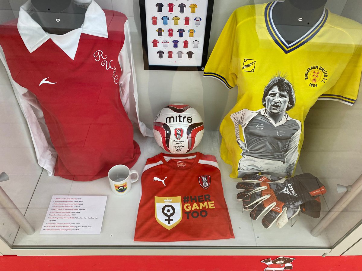 HerGameToo's tweet image. Amazing to see #HerGameToo in the pop up museum at Rotherham United’s New York Stadium last night🏟🤩👏🏻💛 

Thank you @OfficialRUFC 😍