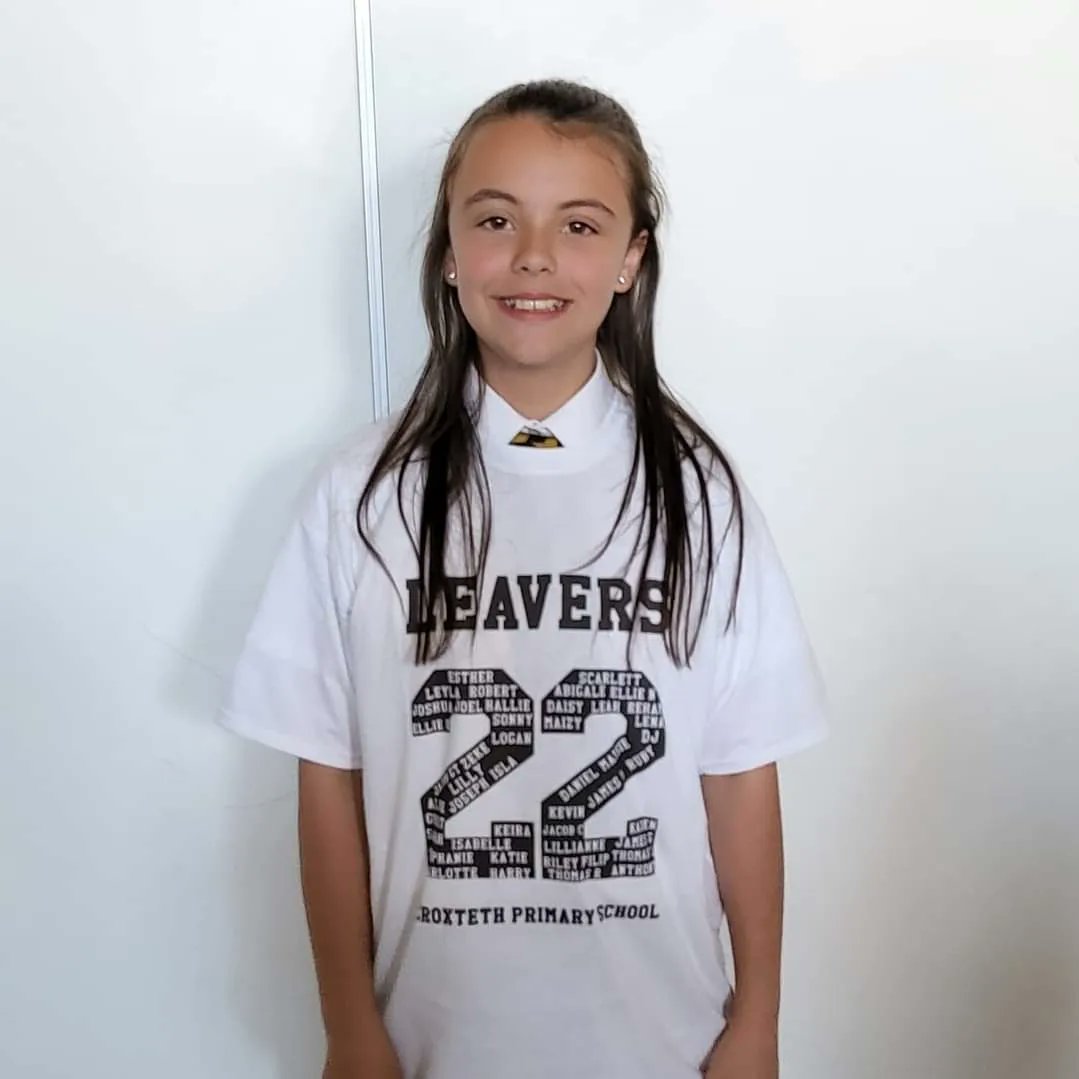 AmandaNewell89's tweet photo. Last day in primary school for Ellie, go into school today, get your shirt signed, enjoy every minute of it with your class mates and teachers!! @CroxtethC @Year6HCroxtethC https://t.co/Z9OPHHAioc