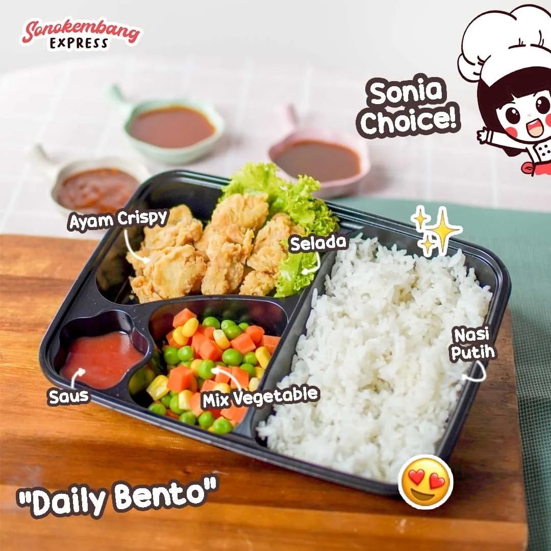 sonokembangmlg's tweet photo. Ada yg baru nih, kini paket daily bento hadir dengan menu baru yang lezat dan tentunya praktis dari Sonokembang Express. Dijamin menu kali ini akan cocok untuk kalian para😃

Dapatkan menu praktis ini seharga 20K!

#cateringharianmahasiswamalang #cateringmalang #menumahasiswa https://t.co/0DrRgVfhtW
