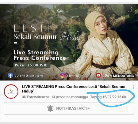 Satu jam lagi siap2 kita streaming SSH di yt <a href="/3dent_id/">3D Entertainment</a> 🔥🔥🔥😍
.
#LestiSSH
#lestisewindu