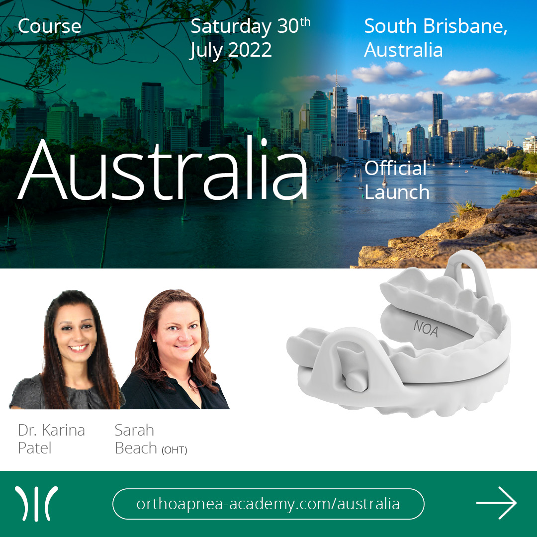 OrthoApnea's tweet photo. OrthoApnea NOA has arrived in Australia.

Join Dr Karina Patel (UK Sleep/TMD Dentist) and Sarah Beach (OHT) for the official launch of the NOA appliance by OrthoApnea in Australia.

👉Click on the following link to register https://t.co/vT6UT8Vr54

#OralAppliance #SleepApnea https://t.co/5vrTAwPb4Z