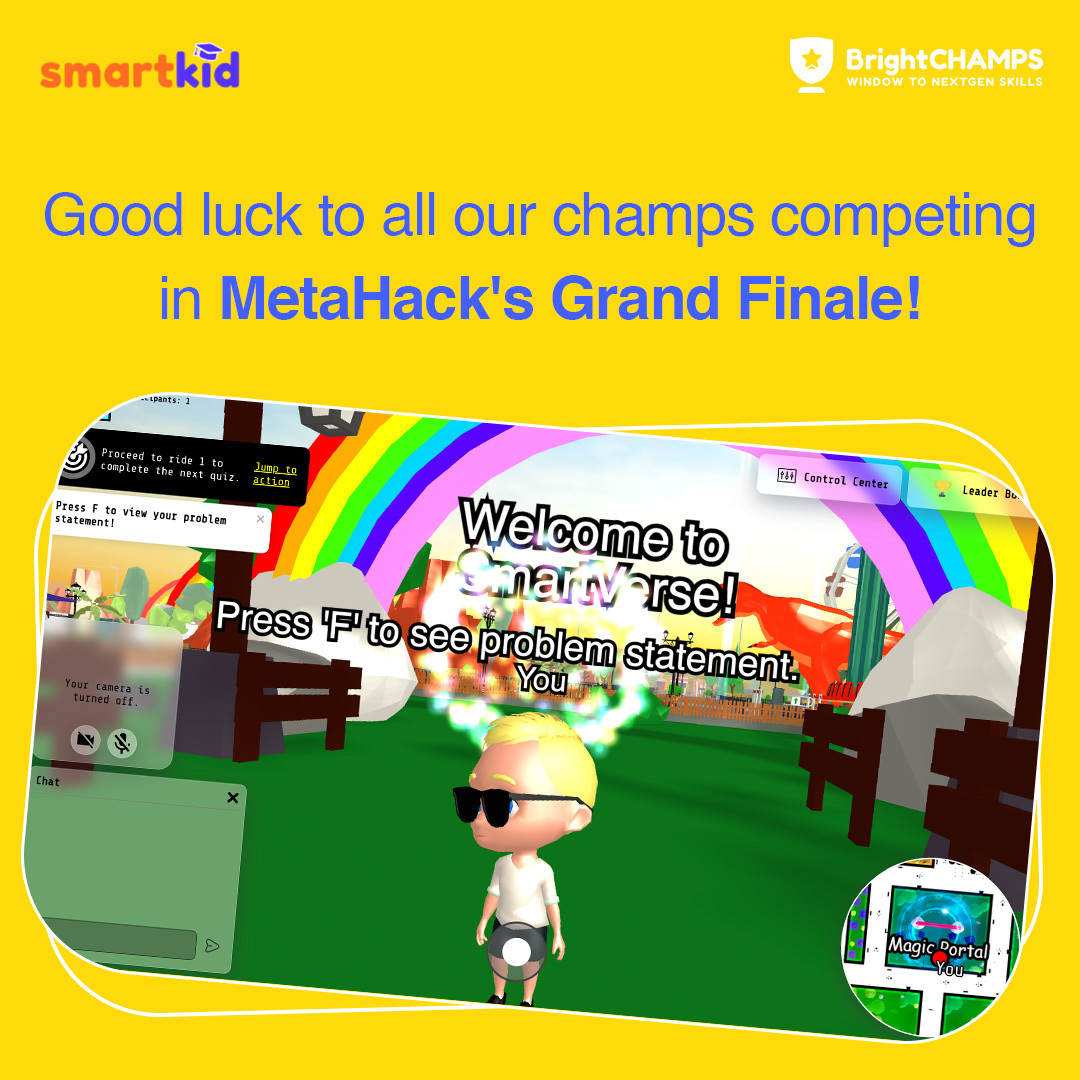 Bright_Champs's tweet photo. IT'S ON! ๐ฅ๐ฅ๐ฅ
We've sponsored 1000+ Champs for the SmarKid MetaHack Grand Finale, staged in the SmartVerse amusement park in Metaverse! ๐ฉ๏ธ Here's wishing all competing Champs massive luck. ๐๐
#MetaHack #SmartKid #SmartVerse #Hackathon #BrightCHAMPS #Global https://t.co/K9L4DPdDye