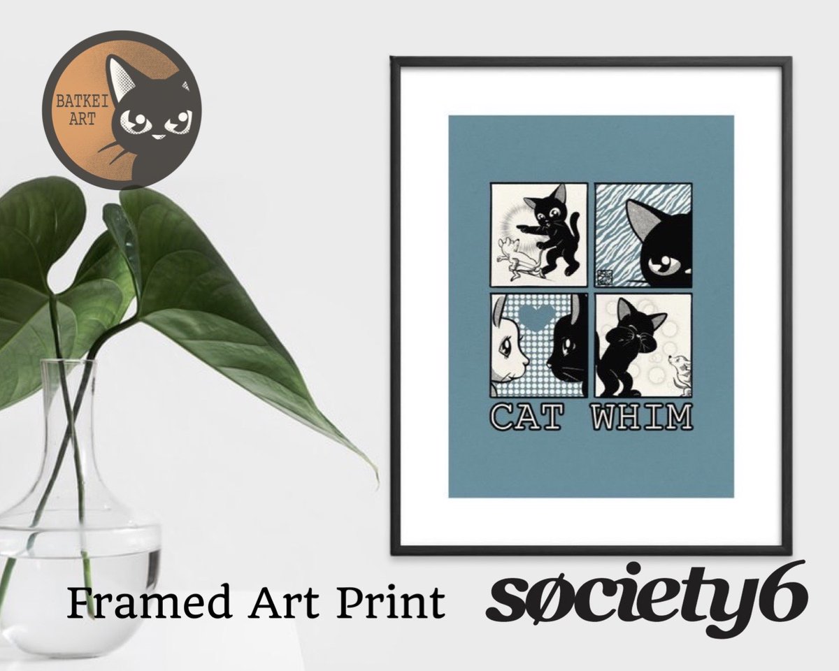 🐱 BATKEI ART on Twitter "🐱 Cartoon Whim Framed Art Print by BATKEI