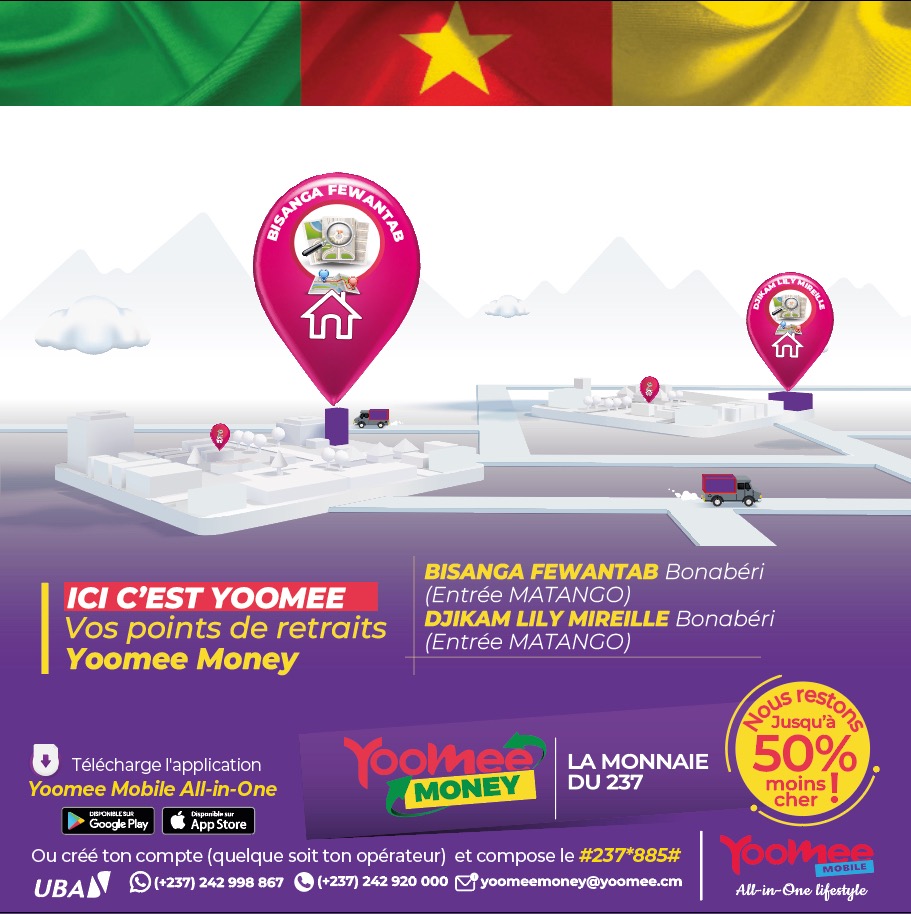 Yoomee_mobile's tweet image. Faites vos retraits et dépôts de Yoomee Money oklm dans la zone de Bonaberi. Sis à BISSANGA FEWANTAB(entrée MATANGO) et à DJIKAL LILY MIREILLE ( entrée MATANGO).
#YooMeeMoney #cashpoints
