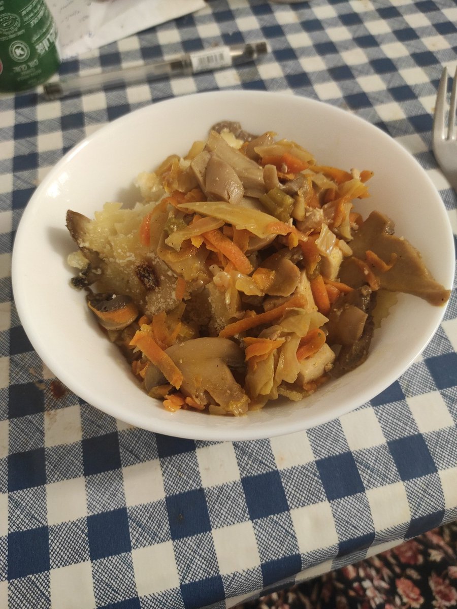 Testing_t9's tweet image. פשטידת פסטה עם גבינה, טופו וירקות מוקפצים