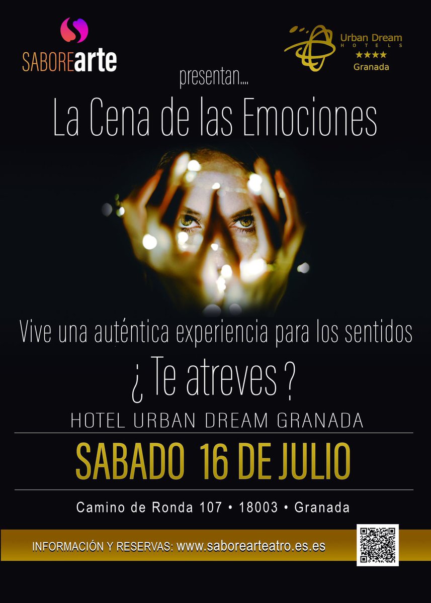 Pues mañana estaremos en <a href="/UrbanDreamHotel/">UrbanDreamHotels</a> con #lacenadelasemociones como viene siendo costumbre en #Granada entradas agotadas. Será una noche especial. <a href="/granadaocio/">Granada Cultura y Ocio</a> <a href="/ideal_granada/">ideal_granada</a> <a href="/HosteleriaGra/">Federación Empresas Hostelería y Turismo Granada</a> <a href="/GranadaGastro/">Granada Gastronómica</a>