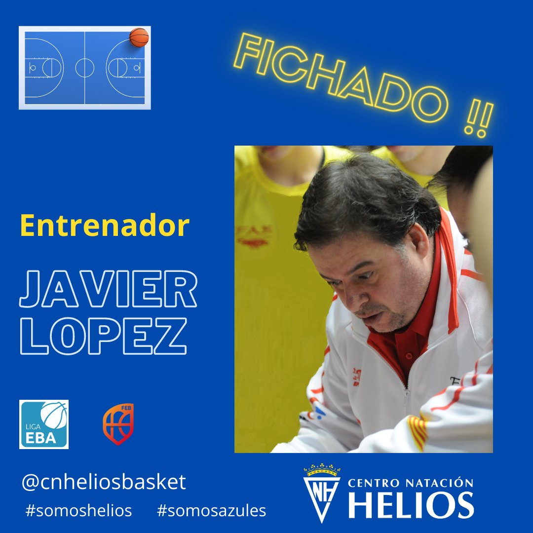 Coque_Dalton's tweet photo. Hoy anunciamos el fichaje de JAVIER LOPEZ SANGROS como entrenador del equipo EBA de @CNHeliosBasket 

Es el perfil idóneo para trabajar con nuestra filosofía de equipo de club y cantera y poder guiar a nuestros jóvenes en este reto.

@cnhelios 

#somoshelios #somosazules https://t.co/3rLriGAGR1