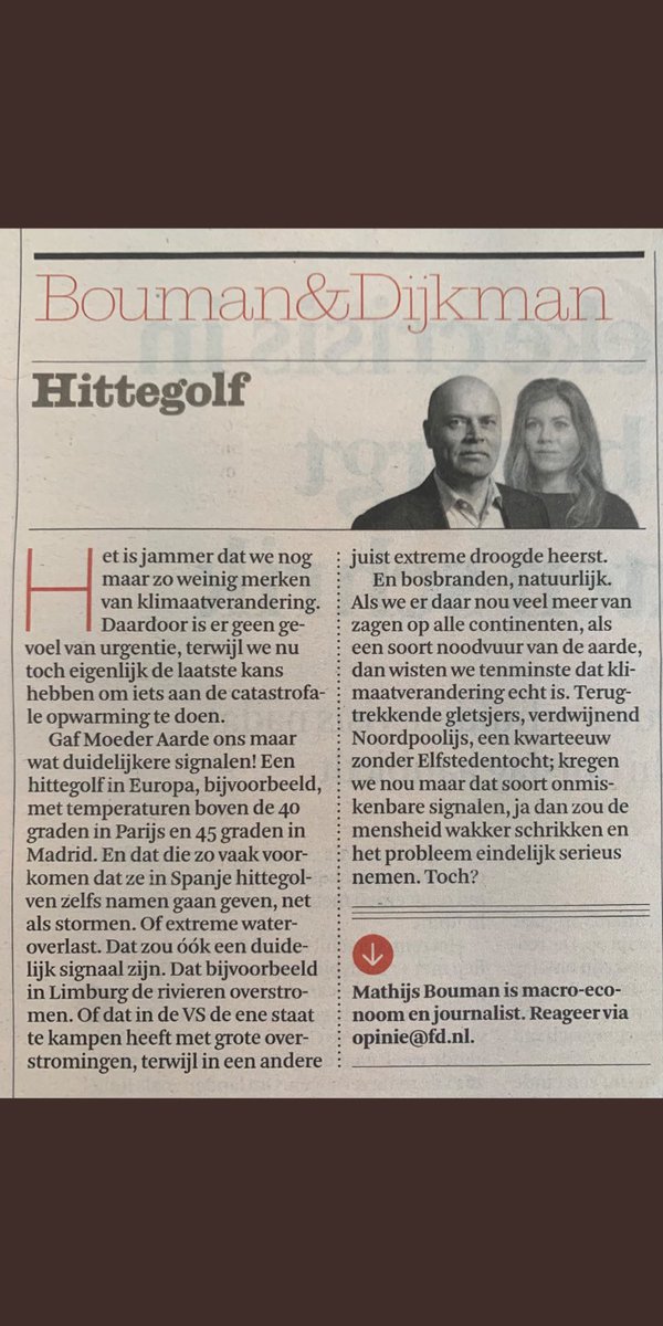 Waren er maar meer signalen dat het klimaat veranderde, dan zouden we wel wat doen 😢