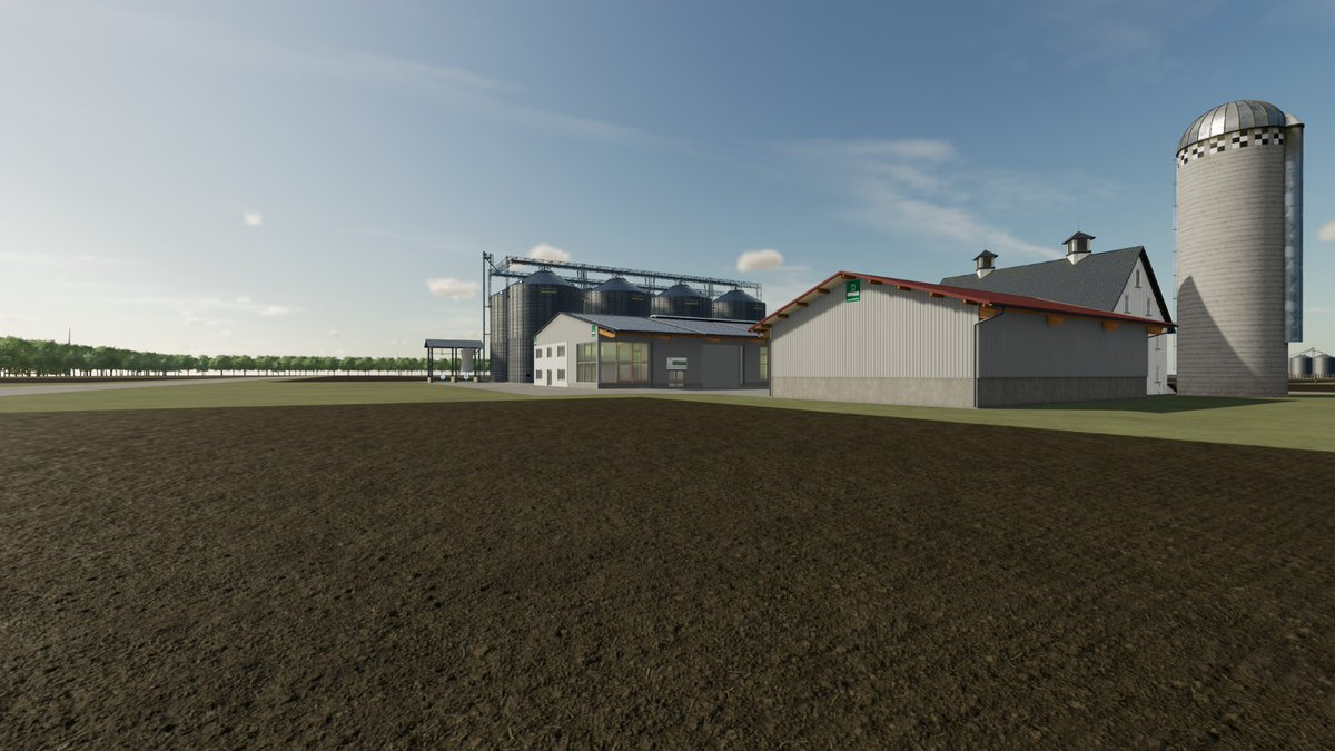 BKNation3's tweet photo. West Grey conversion update and an exciting one at that; the layout of the map has been completed. Buildings, roads, and fields are in their places. Now it's on to the fun stuff 🙄🙄Field definitions, buyable farm land, traffic spline.....

#fs22 https://t.co/tWhGcqJNHe