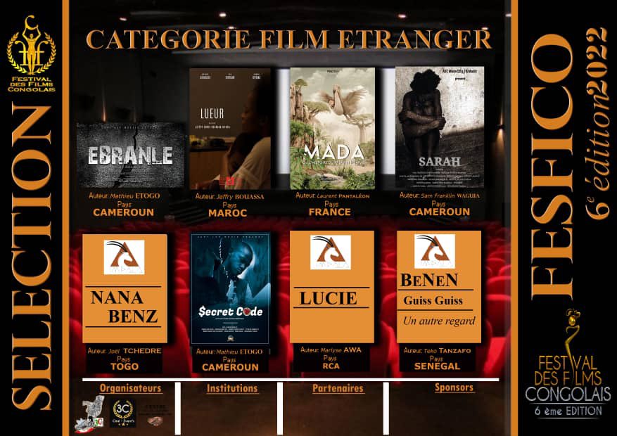 JustLuvMovie1's tweet photo. Trois de nos courts métrages sélectionnés au #FESFICO (Festival des films Congolais) dans la catégorie « films étrangers ».
#Sarah de @FranklinWaguia
#Ébranlé et #Secret_Code d’ @el12del17 https://t.co/OwRPrjiSLb