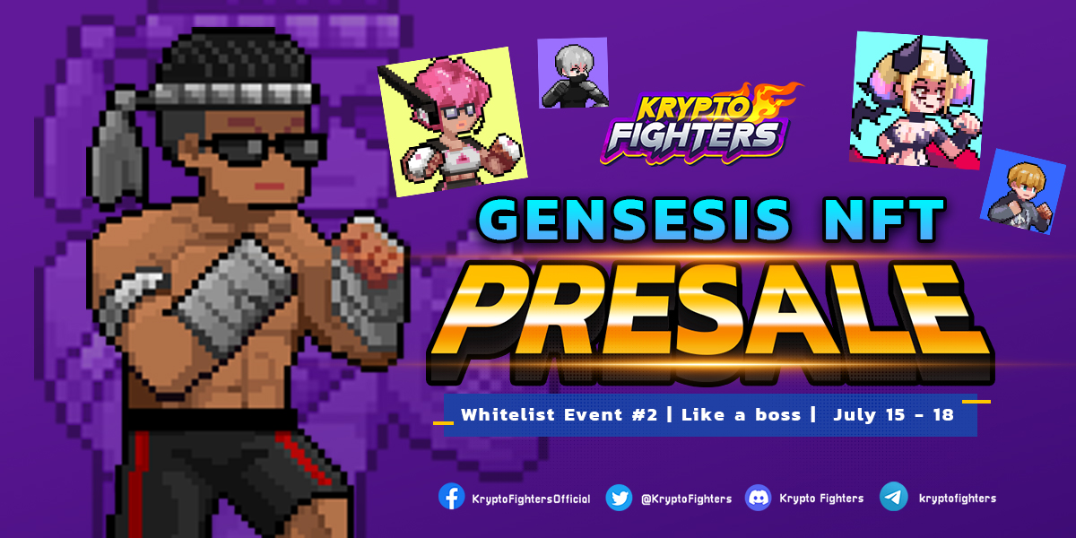 🔥𝐖𝐇𝐈𝐓𝐄𝐋𝐈𝐒𝐓 𝐆𝐈𝐕𝐄𝐀𝐖𝐀𝐘 #𝟐 - 𝐋𝐈𝐊𝐄 𝐀 𝐁𝐎𝐒𝐒🔥
🎁100 WL(random)

✅Change pfp with ur favorite KF (bit.ly/3Ph1VOk )
✅Follow <a href="/KryptoFighters/">KryptoFighters</a>
✅Like &amp; RT
✅Tag 2 friends in comment
✅Turn on🔔

⏰July 18 | 2 PM UTC
*unchanged until winners announcement