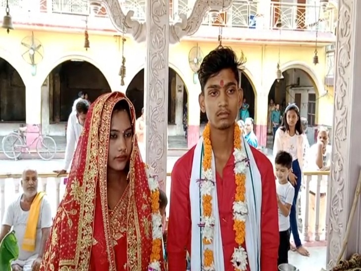 JitendraStv's tweet photo. स्वागत कीजिए आजमगढ़ के इस मुस्लिम लड़की की...जिसने सनातन धर्म अपना कर हिंदू रीति-रिवाज से मंदिर में हिंदू युवक से शादी कर ली है। https://t.co/M3uYhQkbAa