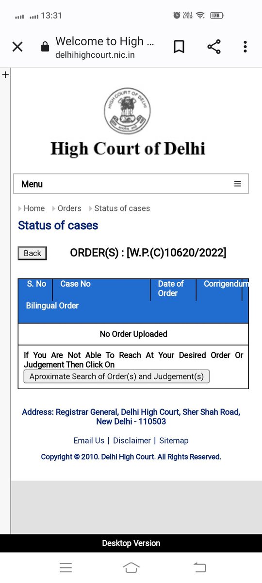 AdvMamtaSharma's tweet photo. Surprisingly, case status isn't updated till now.. showing case still "pending" and no order uploaded.
#NEETUG22 https://t.co/lFstECwcAW