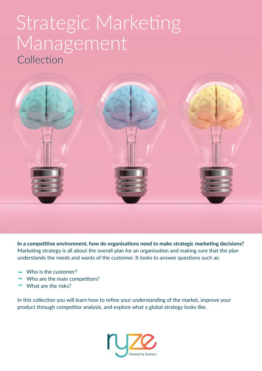 Best Marketing practice can be complex. To master marketing, access our Strategic Marketing Management Collection, available on Ryze! Get in touch for a demo #marketing #digitallearning #highereducation