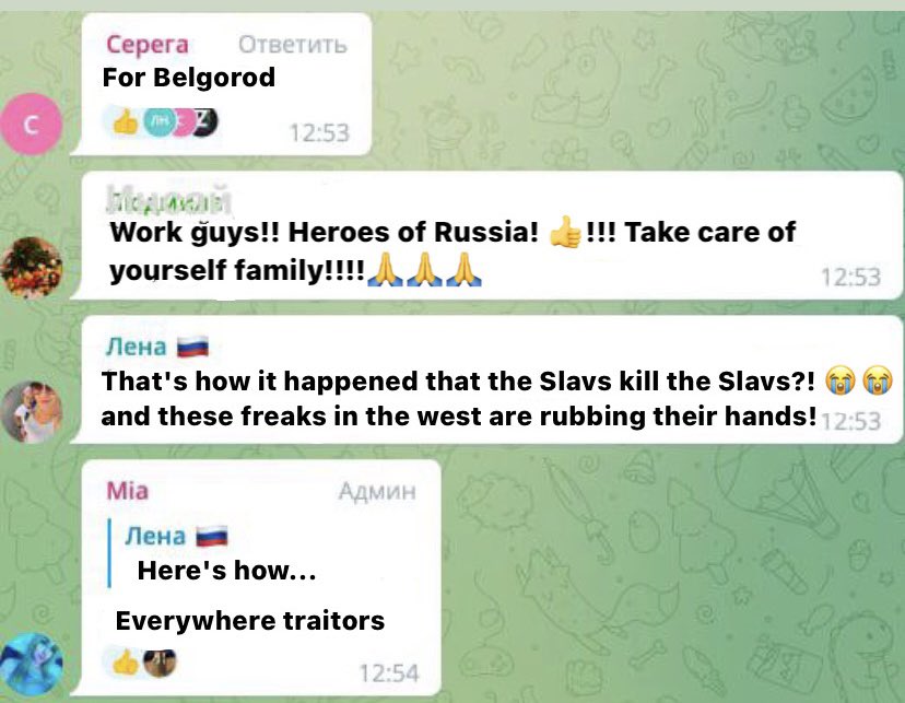 War_Wwt's tweet photo. Well, regarding the reaction of the Russians yesterday when there was a strike on Vinnytsia, they had such a reaction. I will happily chat with anyone who wants to tell about good #Russians.

#UkraineRussianWar 
#Ukraine 
#StopRussia 
#StandWithUkraine 
#russiaisaterrorisstate https://t.co/K1rcvsoVZ1