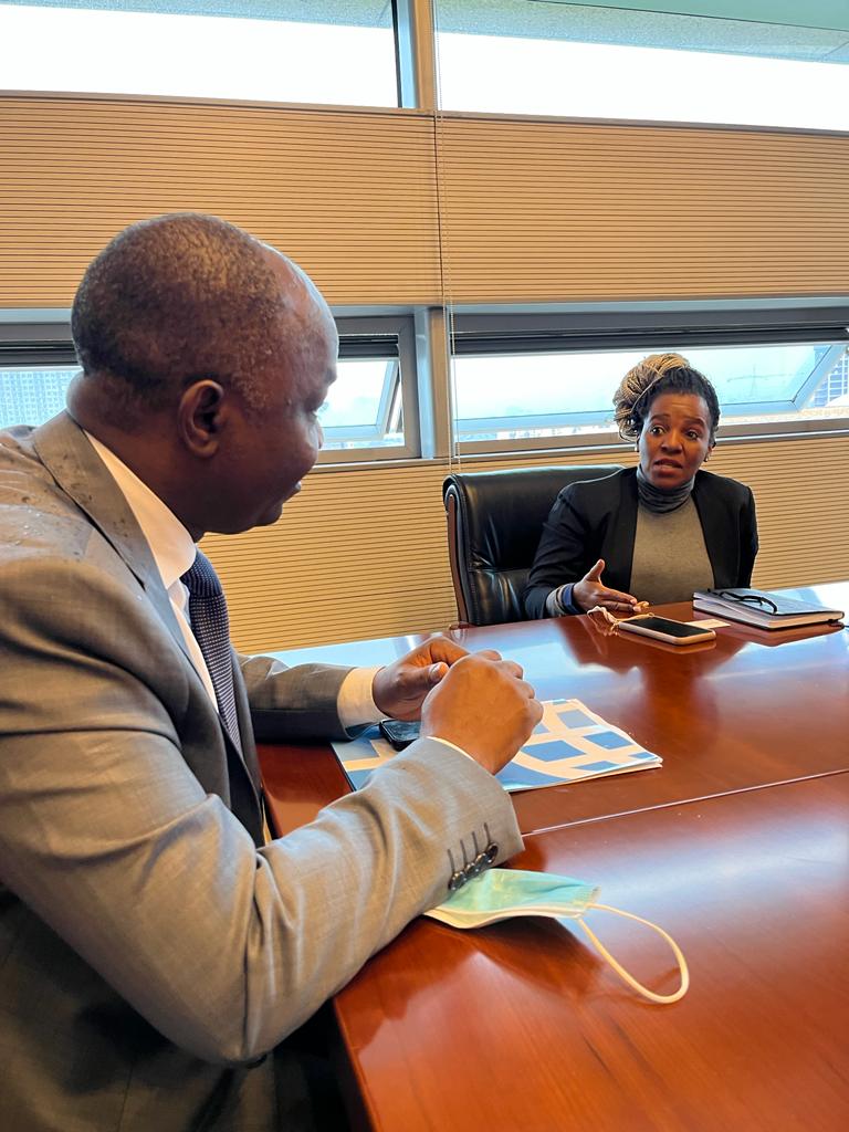 .@MHouinato also a productive meeting with @maprude Director of @AU_WGDD @_AfricanUnion is a key partner in the areas of #endingviolence against women, women’s economic empowerment, women in trade, women’s leadership, etc.